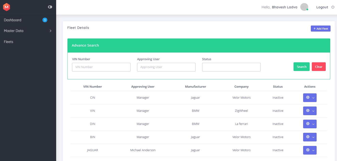 Fleet Management System